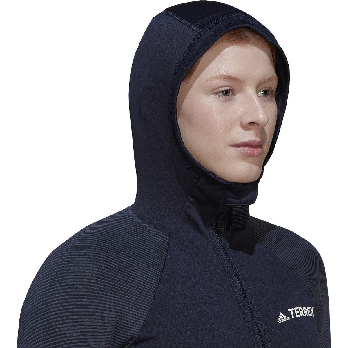 adidas Terrex Tech Flooce Womens Hooded Fleece Hiking Jacket