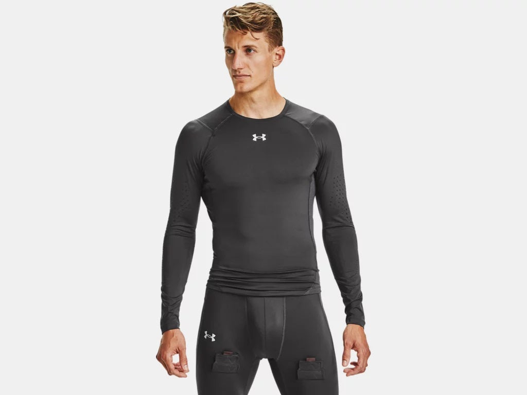 Under Armour Mens Fitted Grippy Long Sleeve Top