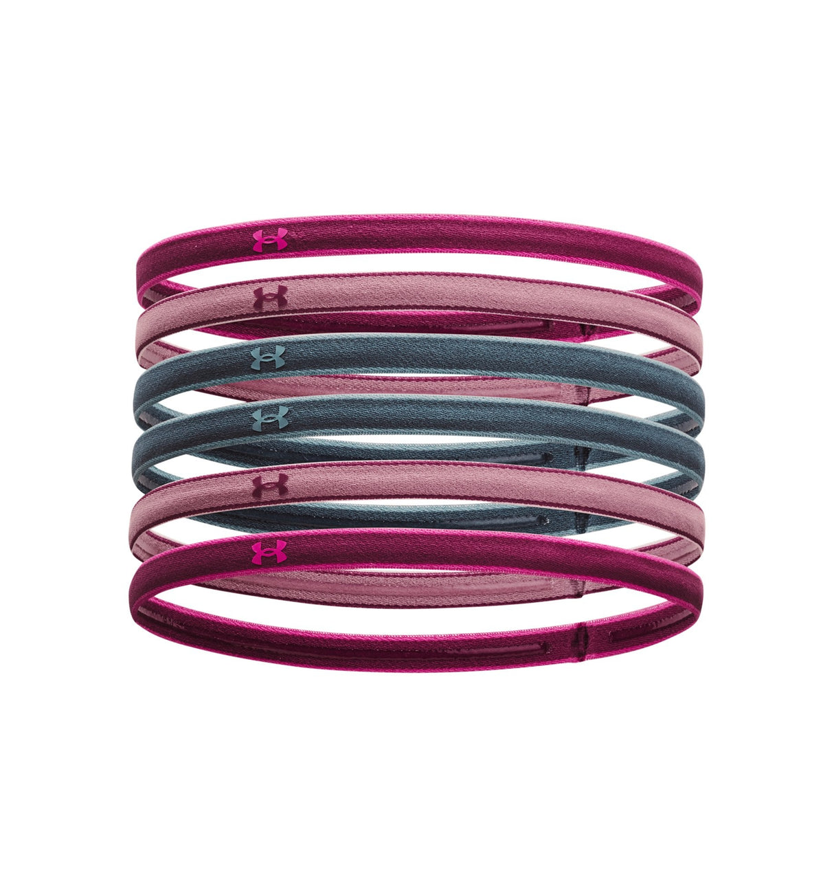 Under Armour Womens Mini Headbands - 6 Pack - Secure Stay-Put Performance
