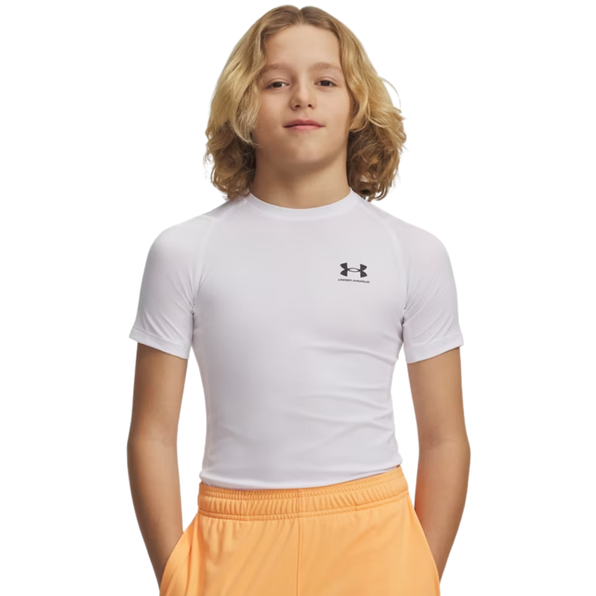 Under Armour Boys HeatGear Armour Short Sleeve Baselayer - Moisture Wicking and Stretchable Apparel