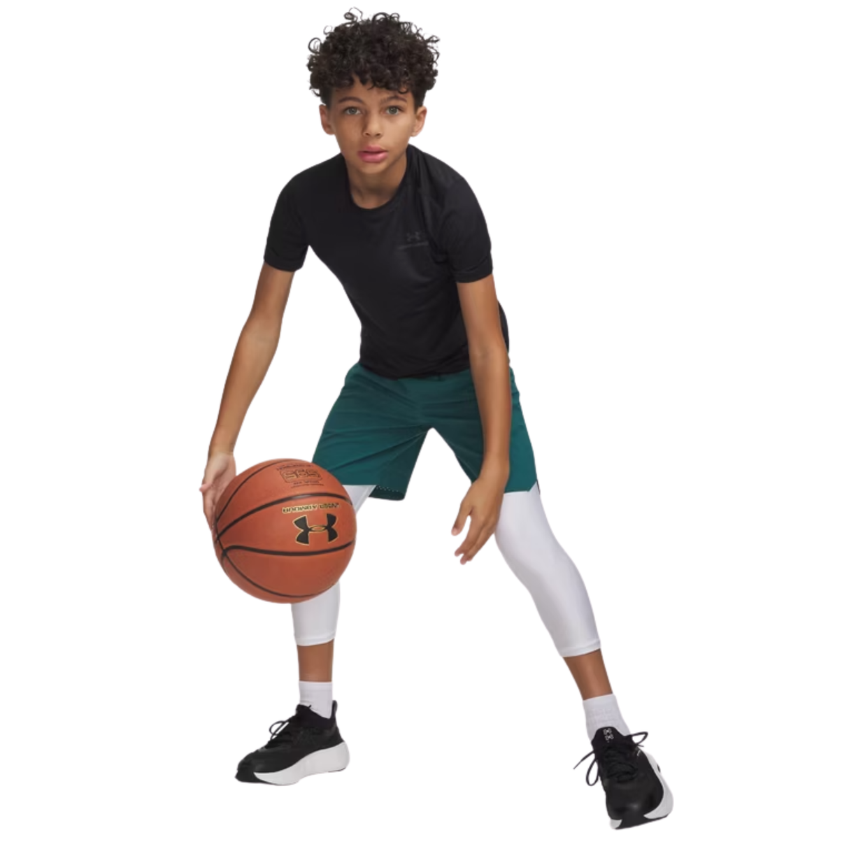 Under Armour Boys HeatGear Armour Three Quarter Leggings - Sweat Wicking Apparel