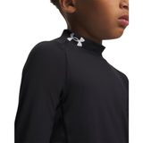 Under Armour Boys HeatGear Mock Long Sleeve Shirt - Sweat Wicking and 4-Way Stretch