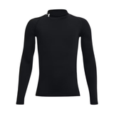 Under Armour Boys HeatGear Mock Long Sleeve Shirt - Sweat Wicking and 4-Way Stretch