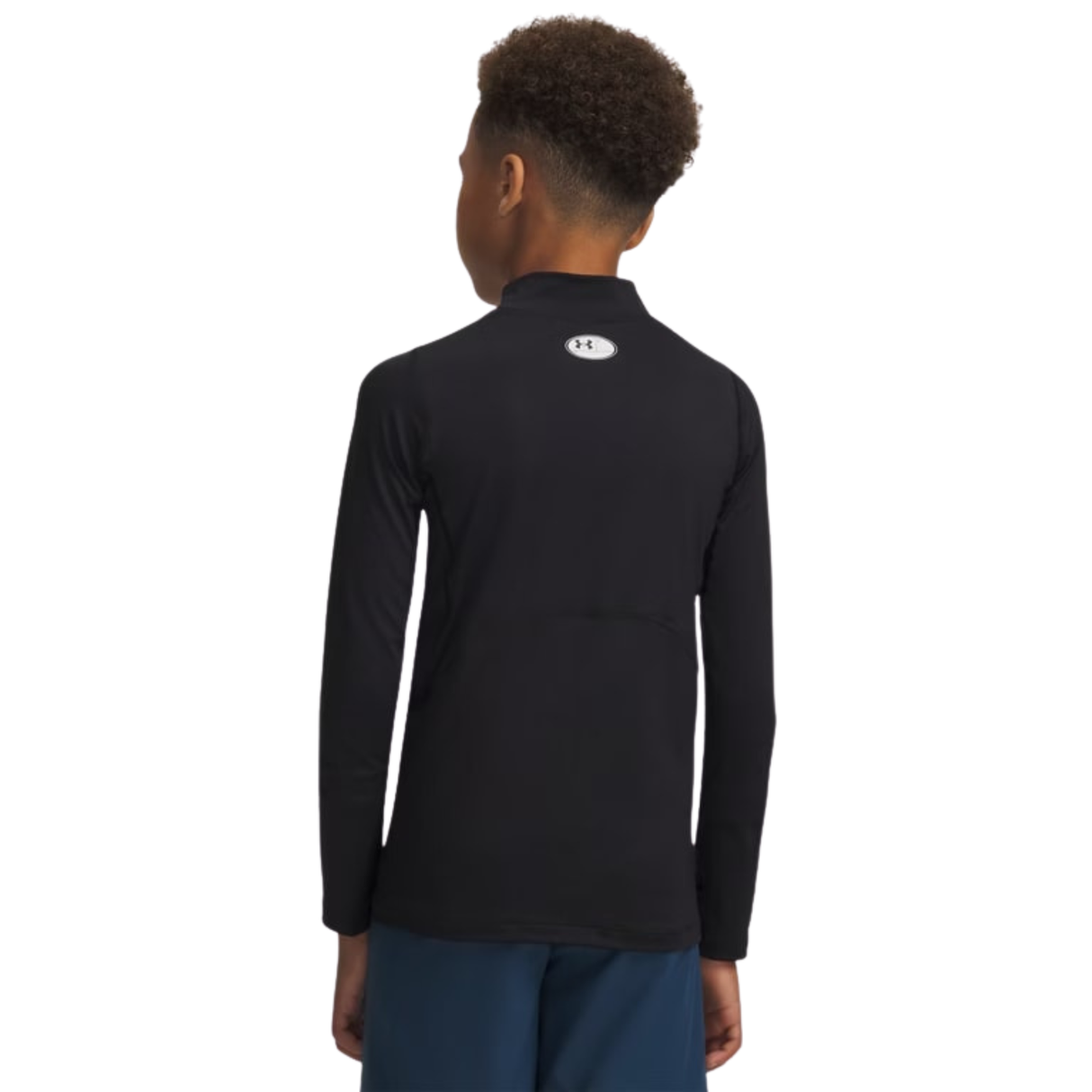 Under Armour Boys HeatGear Mock Long Sleeve Shirt - Sweat Wicking and 4-Way Stretch