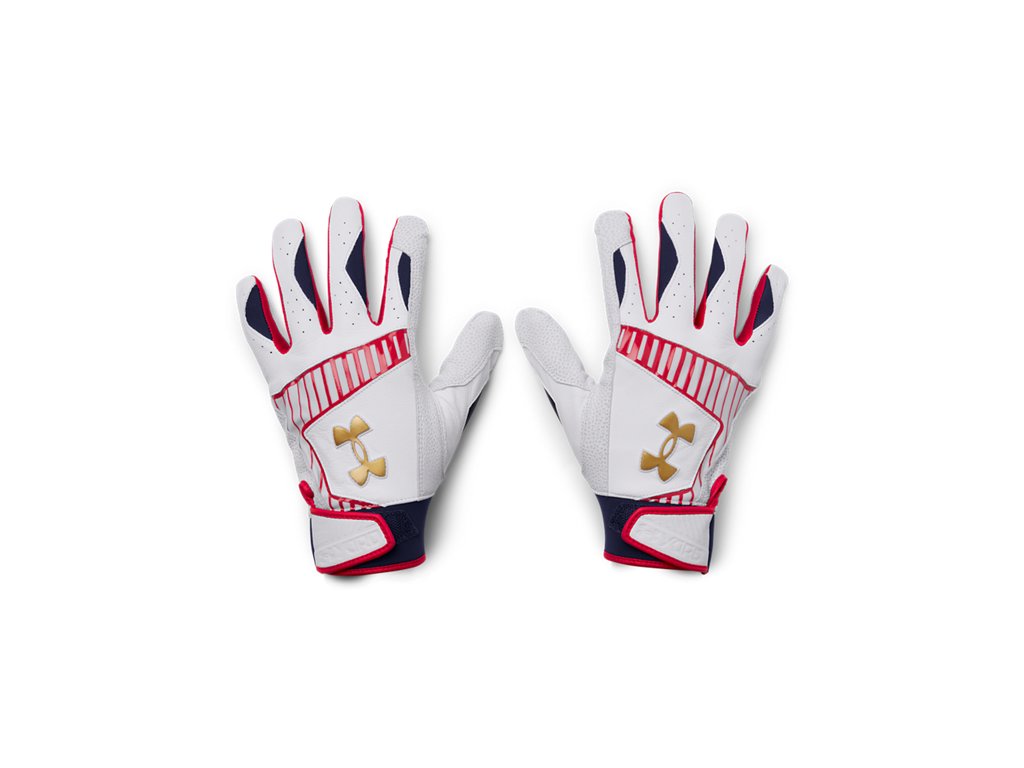 Under Armour Mens UA Yard 9 Stars & Stripes Batting Gloves - Premium Embossed Leather Palm