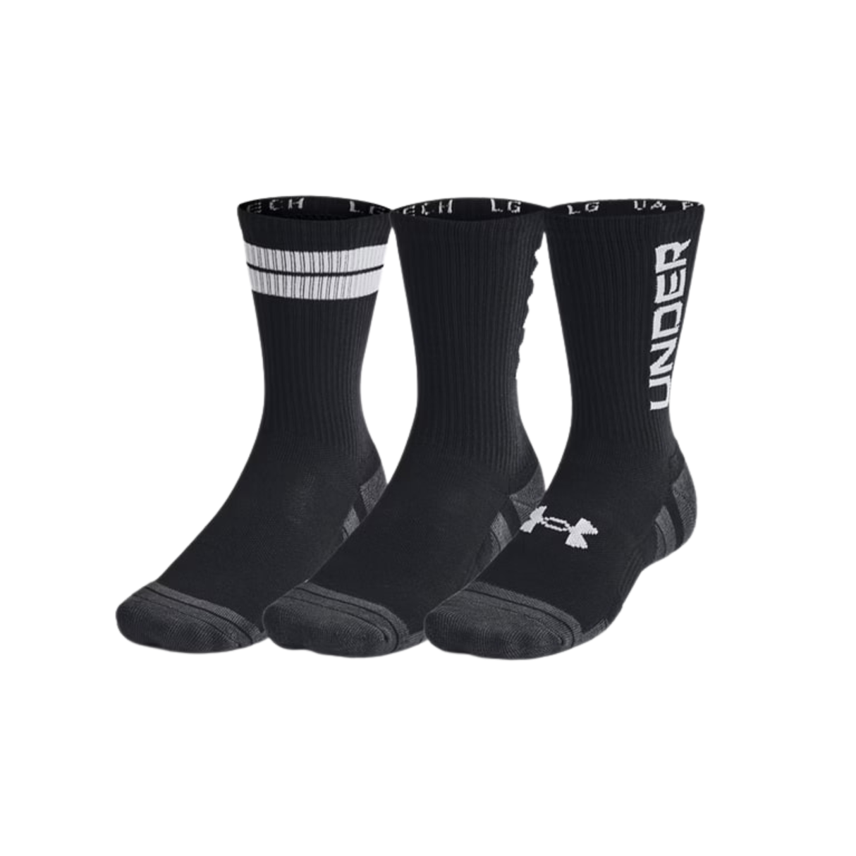 Under Armour Unisex Performance Tech Crew Socks 3-Pack - Sweat-Wicking Accessories