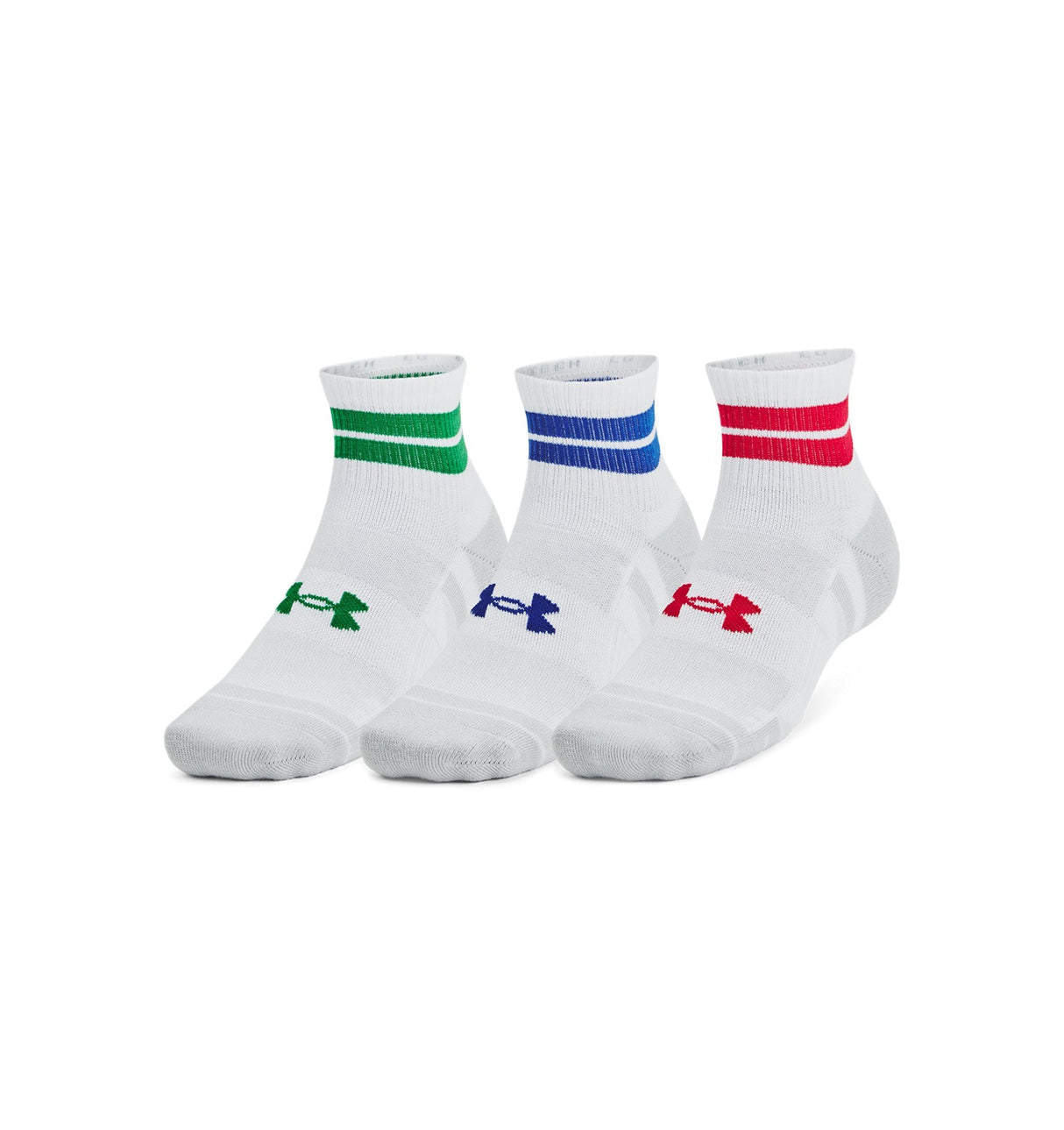 Under Armour Unisex UA Performance Tech Quarter Socks - 3-Pack with Arch Support