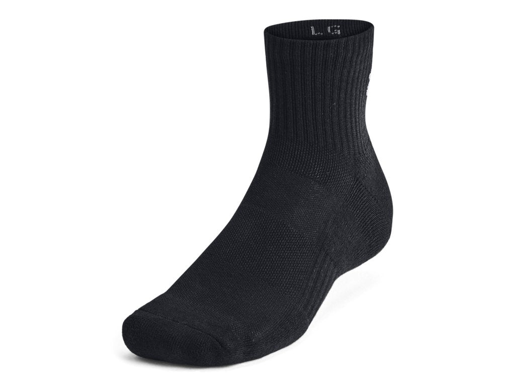 Under Armour Unisex Training Cotton 3-Pack Quarter Socks - Fast-Drying and Breathable