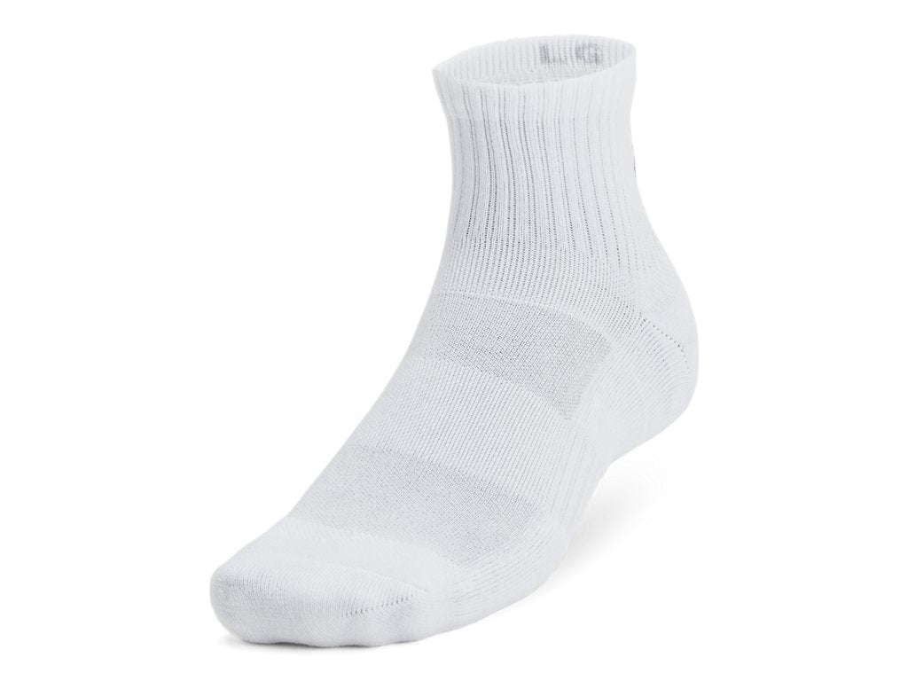 Under Armour Unisex Training Cotton 3-Pack Quarter Socks - Fast-Drying and Breathable