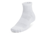 Under Armour Unisex Training Cotton 3-Pack Quarter Socks - Fast-Drying and Breathable