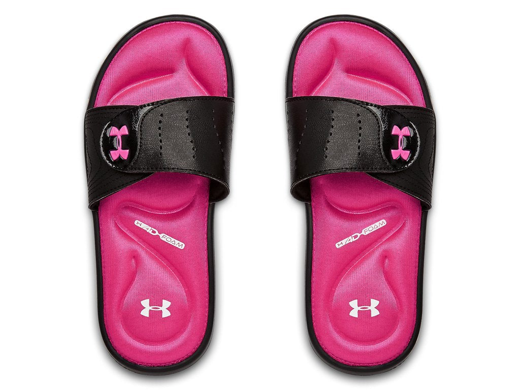 Under Armour Girls Ignite IX Slides Footwear - Durable Traction Pods