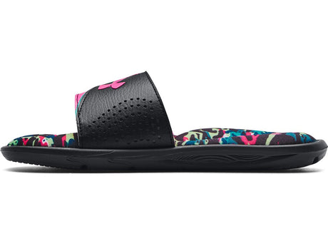 Under Armour Boys Ignite VI Graphic Footbed Slides Footwear - Durable Traction Pods