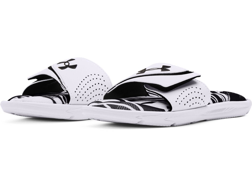 Under Armour Boys Ignite VI Graphic Footbed Slides Footwear - Durable Traction Pods
