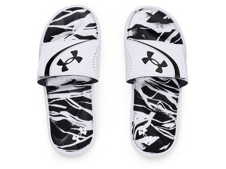 Under Armour Boys Ignite VI Graphic Footbed Slides Footwear - Durable Traction Pods