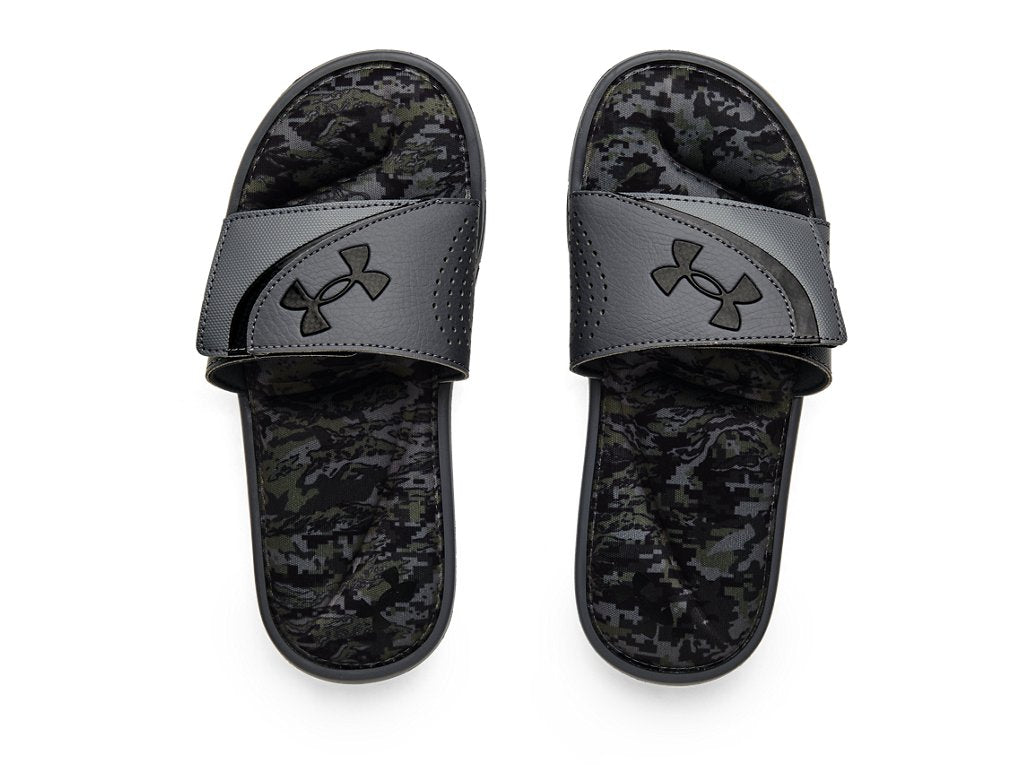 Under Armour Boys Ignite VI Graphic Footbed Slides Footwear - Durable Traction Pods