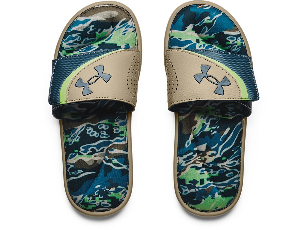 Under Armour Boys Ignite VI Graphic Footbed Slides Footwear - Durable Traction Pods