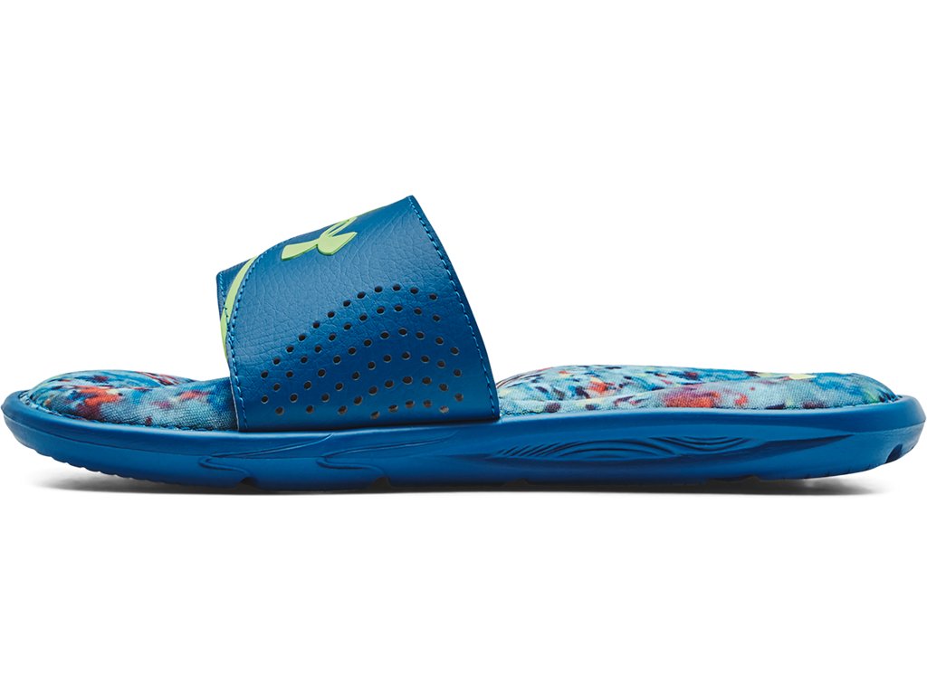 Under Armour Boys Ignite VI Graphic Footbed Slides Footwear - Durable Traction Pods