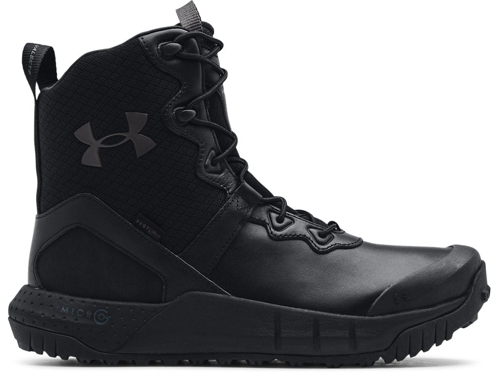 Under Armour Mens Micro G Valsetz Leather Waterproof Tactical Boots - Durable Protection Footwear