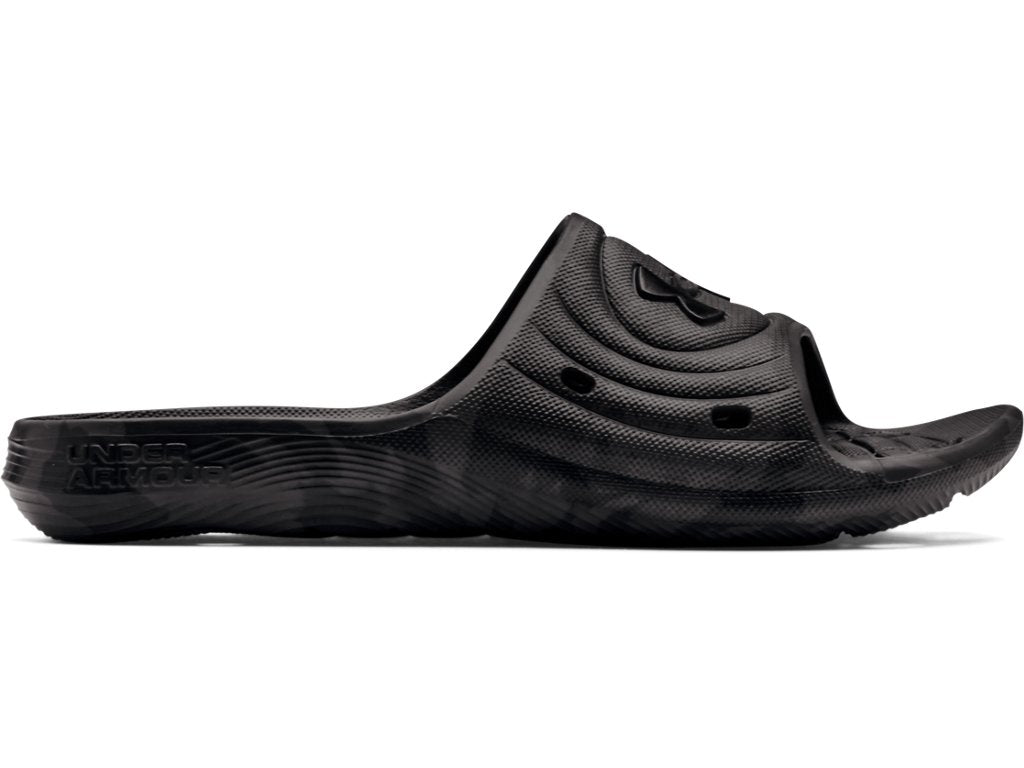 Under Armour Mens UA Locker Camo Slides Footwear - Built-in Drainage System