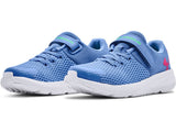 Under Armour Girls Pre-School UA Pursuit 2 AC Big Logo Running Shoes - High Rebound Cushioning