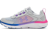 Under Armour Girls Assert 9 Running Shoes - Lightweight with Durable Leather Overlays