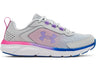 Under Armour Girls Assert 9 Running Shoes - Lightweight with Durable Leather Overlays