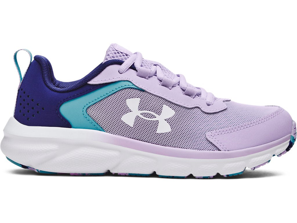 Under Armour Girls Assert 9 Running Shoes - Lightweight with Durable Leather Overlays