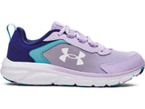 Under Armour Girls Assert 9 Running Shoes - Lightweight with Durable Leather Overlays