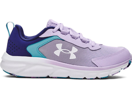 Under Armour Girls Assert 9 Running Shoes - Lightweight with Durable Leather Overlays