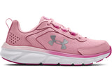 Under Armour Girls Assert 9 Running Shoes - Lightweight with Durable Leather Overlays