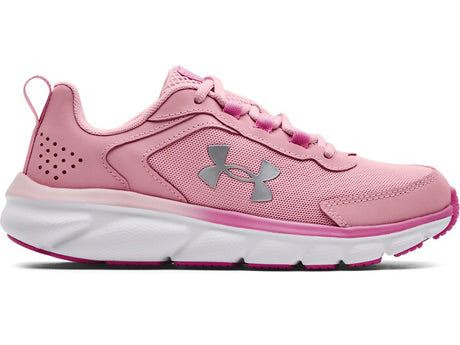 Under Armour Girls Assert 9 Running Shoes - Lightweight with Durable Leather Overlays
