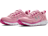 Under Armour Girls Assert 9 Running Shoes - Lightweight with Durable Leather Overlays