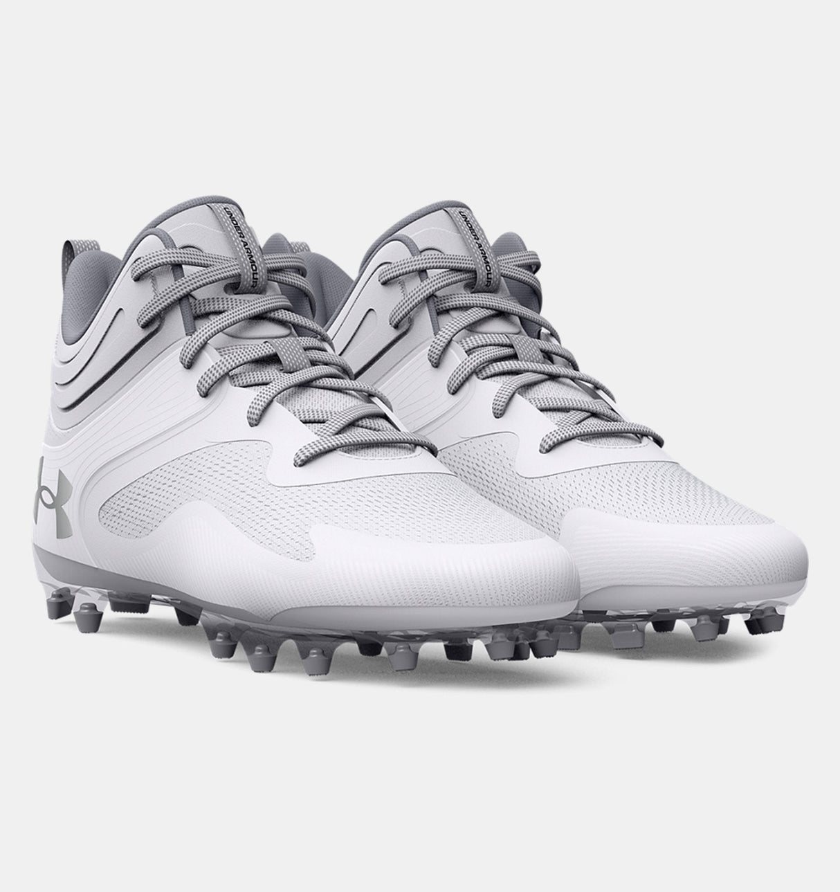 Under Armour Men's UA Command MC Mid Lacrosse Cleats Footwear - Durable and Abrasion Resistant