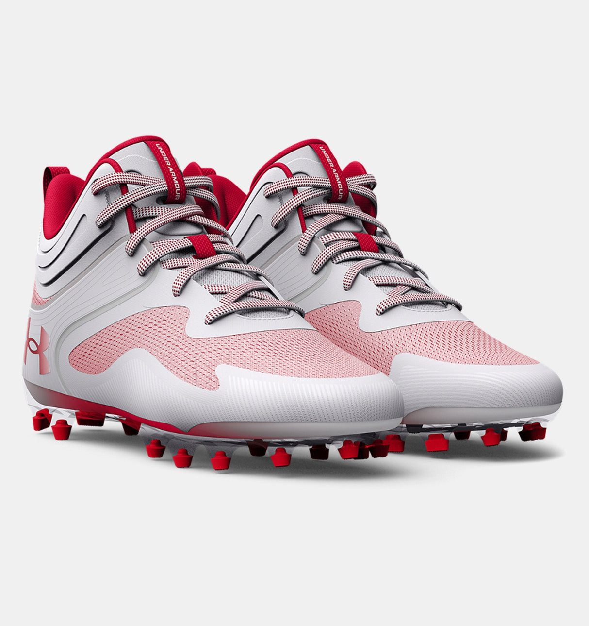 Under Armour Men's UA Command MC Mid Lacrosse Cleats Footwear - Durable and Abrasion Resistant
