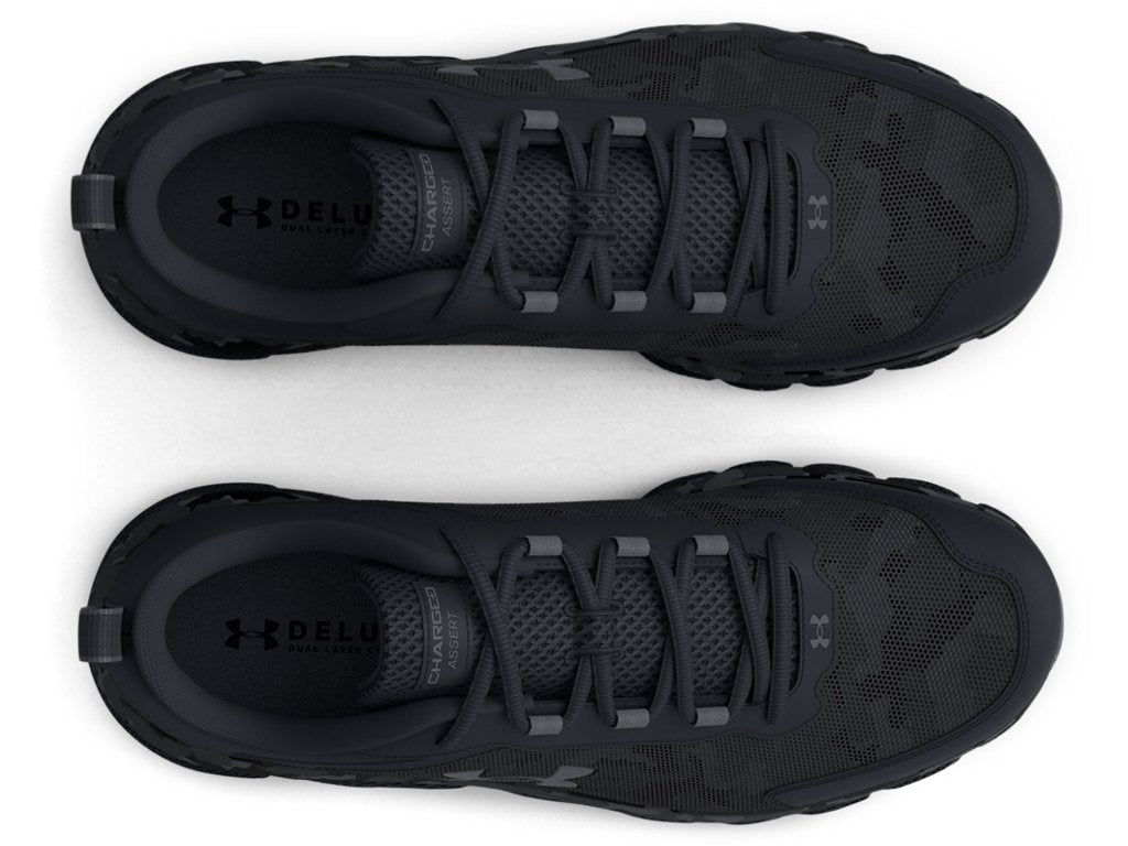Under Armour Mens UA Charged Assert 9 Camo Running Shoes - Complete Breathability and Stability