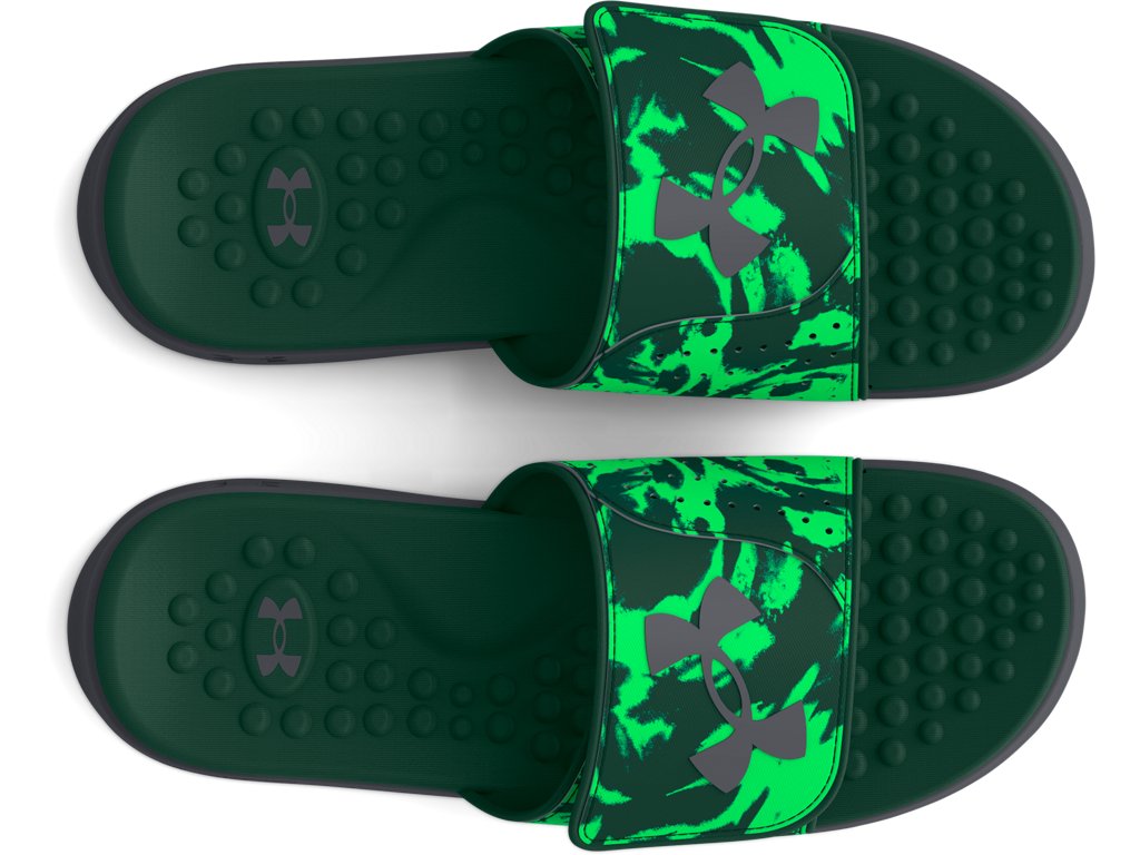 Under Armour Mens UA Ignite Pro Graphic Strap Slides Footwear - Comfortable Foam Footbed