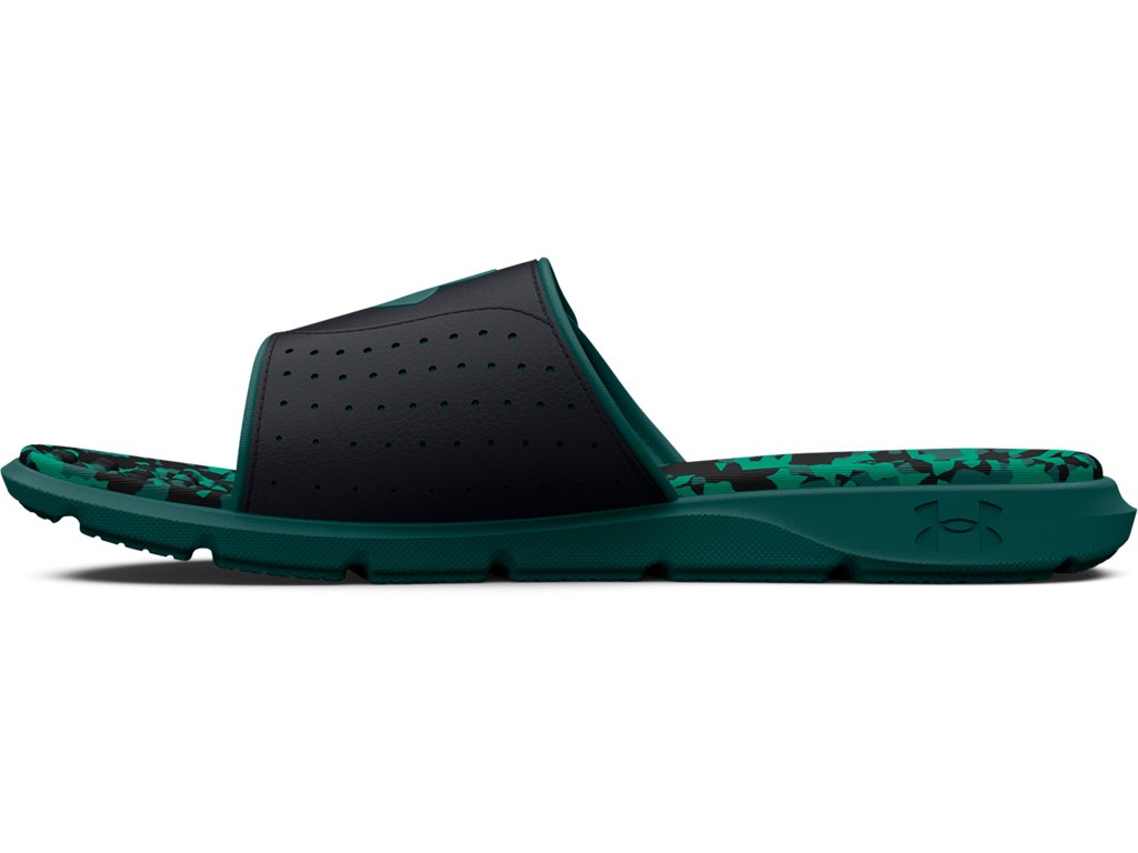 Under Armour Mens Ignite Pro Graphic Footbed Slides - Adjustable Synthetic Strap
