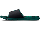 Under Armour Mens Ignite Pro Graphic Footbed Slides - Adjustable Synthetic Strap