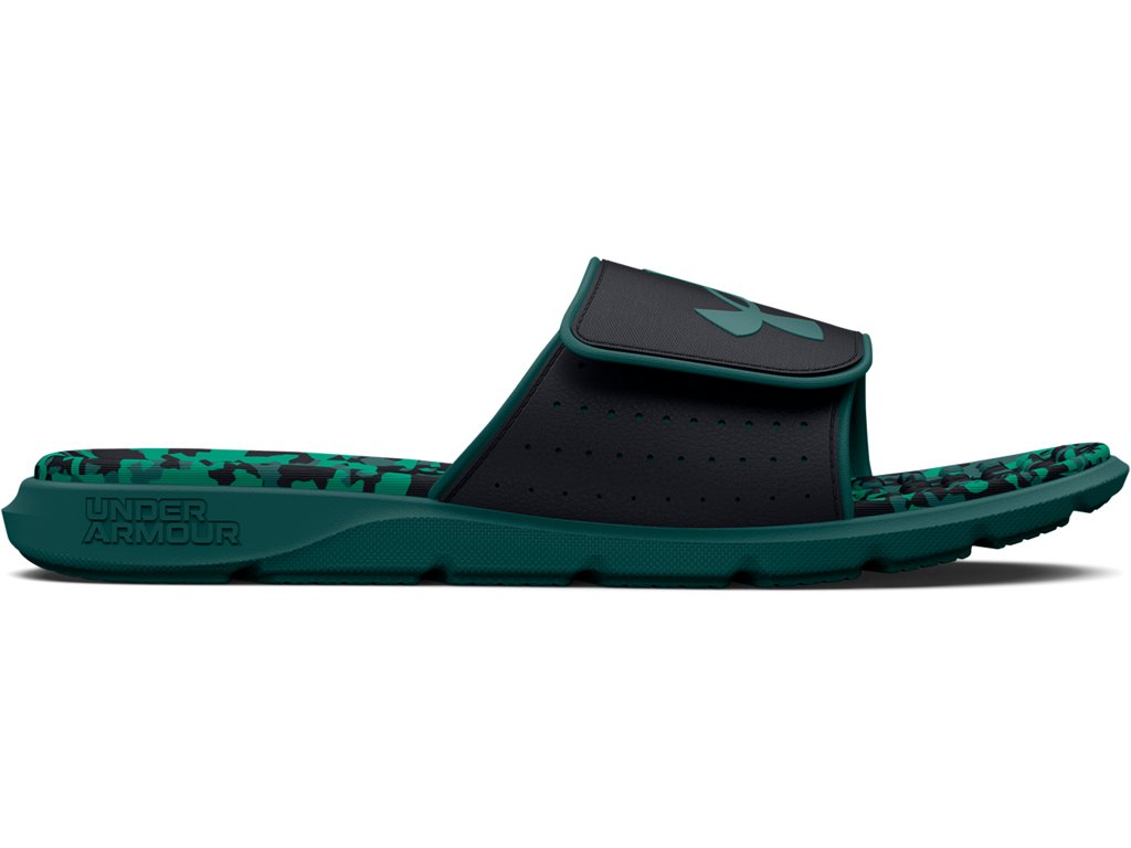 Under Armour Mens Ignite Pro Graphic Footbed Slides - Adjustable Synthetic Strap