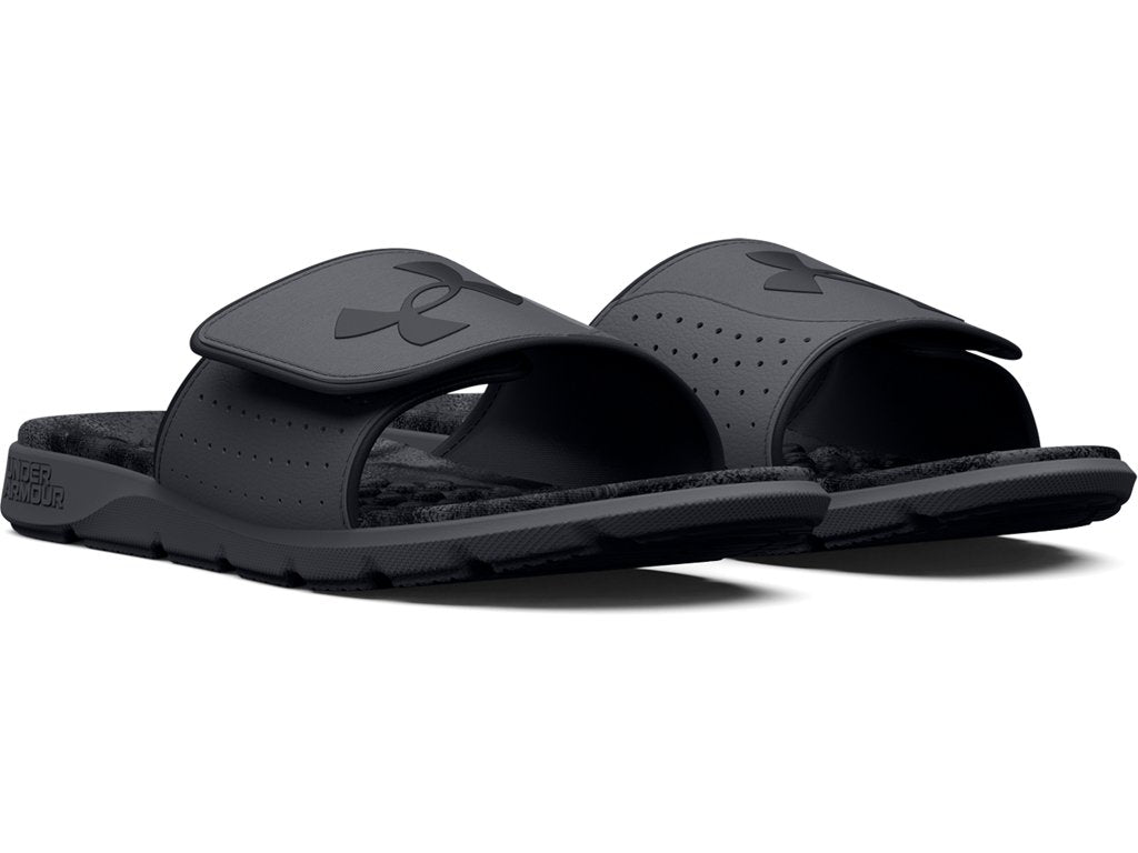 Under Armour Mens Ignite Pro Graphic Footbed Slides - Adjustable Synthetic Strap