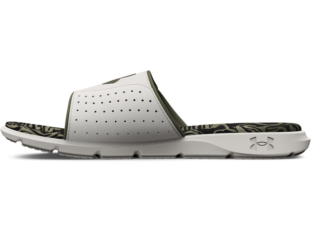 Under Armour Mens Ignite Pro Graphic Footbed Slides - Adjustable Synthetic Strap