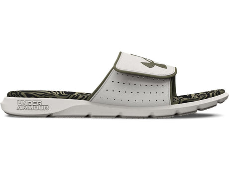 Under Armour Mens Ignite Pro Graphic Footbed Slides - Adjustable Synthetic Strap