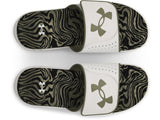Under Armour Mens Ignite Pro Graphic Footbed Slides - Adjustable Synthetic Strap