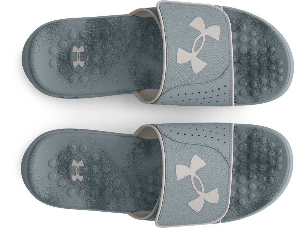 Under Armour Mens Ignite Pro Graphic Footbed Slides - Adjustable Synthetic Strap