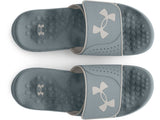 Under Armour Mens Ignite Pro Graphic Footbed Slides - Adjustable Synthetic Strap