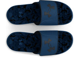Under Armour Mens Ignite Pro Graphic Footbed Slides - Adjustable Synthetic Strap