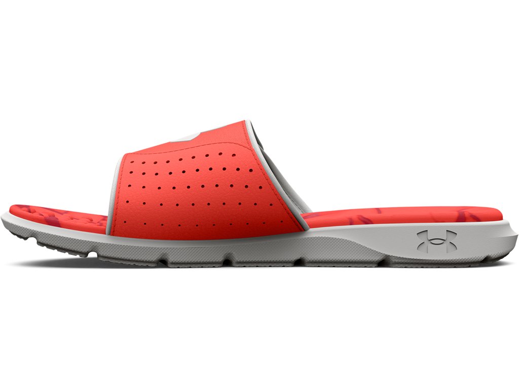 Under Armour Mens Ignite Pro Graphic Footbed Slides - Adjustable Synthetic Strap