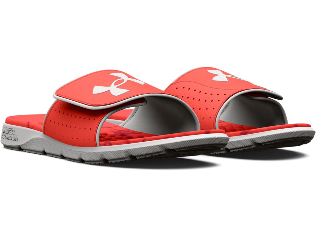 Under Armour Mens Ignite Pro Graphic Footbed Slides - Adjustable Synthetic Strap
