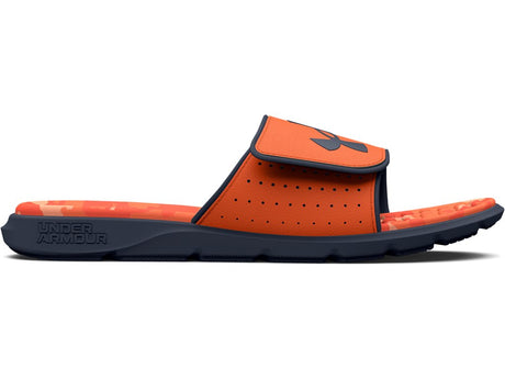 Under Armour Mens Ignite Pro Graphic Footbed Slides - Adjustable Synthetic Strap