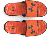 Under Armour Mens Ignite Pro Graphic Footbed Slides - Adjustable Synthetic Strap